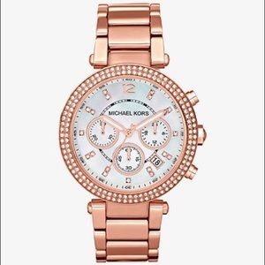 Michael Kors Rose Gold 39mm Opal Faced Watch